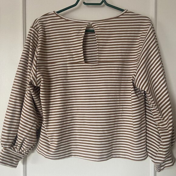 Artlove Paris Striped puffed sleeve top - size medium, twee, tomatogirl, French - Picture 11 of 14